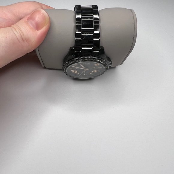 FOSSIL | Cecile Multi-Function Black and Rose Gold Glitz Ladies Watch - Picture 6 of 7